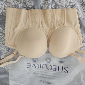 Shecurve Women's Nude Strapless Shapewear Bra